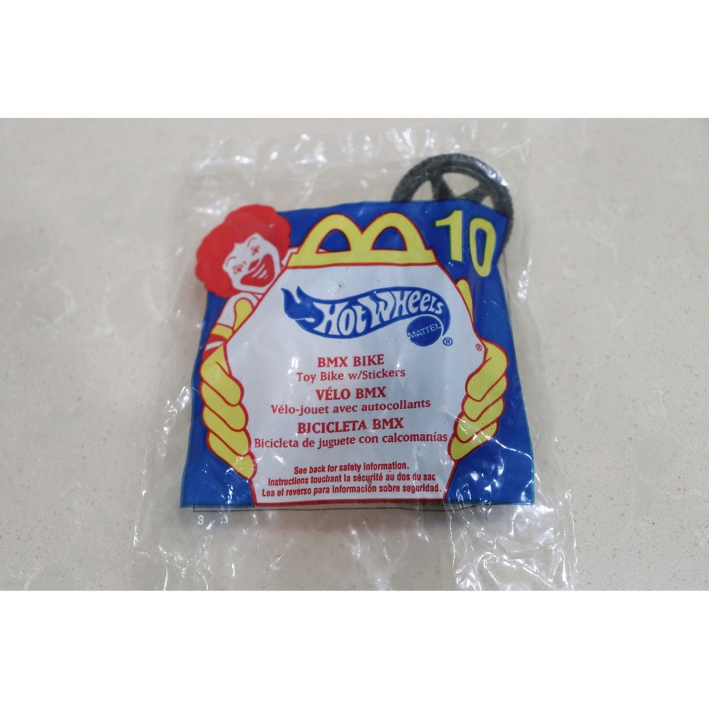Vintage 2000 McDonalds Happy Meal Hot Wheels BMX Bike Toy Blue Sealed New